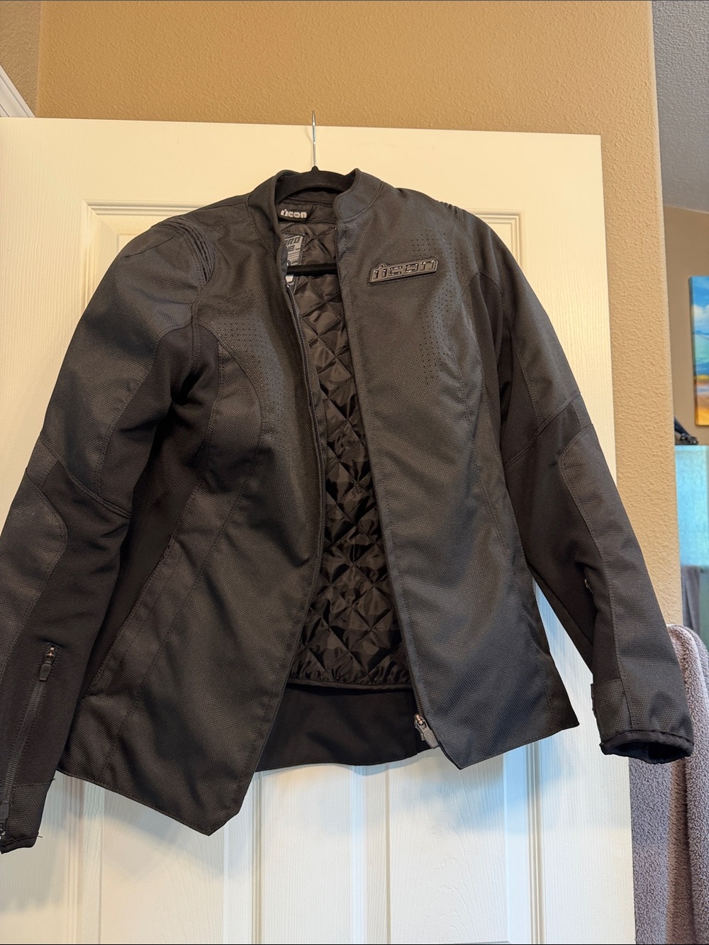 ICON Women's Black Textile Motorcycle Jacket